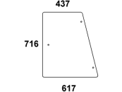Seitenscheibe, klar, links/rechts, für Case IH 3000, 4000, Kabine Low Profile 