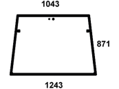 Frontscheibe, klar, fest, für Case IH 3000, 4000, Kabine Low Profile 