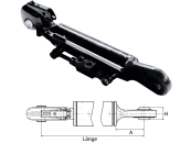 Hydraulischer Oberlenker, Kat. 2/2 (25,4 mm), Länge 505 – 695 mm, mit Fanghaken und Kugelgelenk 