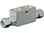 Sperrblock, M 12 AG - 3/8" IG, 350 bar, doppelwirkend, für hydraulische Oberlenker 