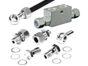 Sperrblocksatz, M 12 AG - 3/8" IG, 350 bar, doppelwirkend, komplett mit Rohrleitungen, für hydraulische Oberlenker (10877518) 