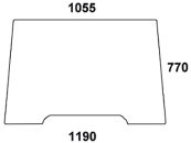 Frontscheibe, klar, für Case IH 440, 540, 640, 740, 840, 940, Kabine Silent 40; Combi Cab 9615 