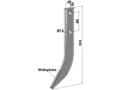 Industriehof® Fräshaken 355 x 40 x 10 mm mit Widiaplatte für Baselier, Struik Reihenfräse, BSL-01.W 