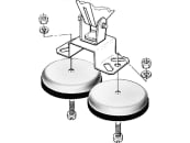 Hella® Magnethalter für Arbeitsscheinwerfer mit U-Befestigungsbügel (Best. Nr. 10066033, 10066047, 10066060), 8HG 004 806-001 