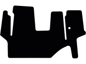 Fußmatte Velours schwarz, für Fendt Traktor Geräteträger F 380 GTA Turbo, Bj. 96 – 03 