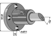 Industriehof® Scheibenlager Ø außen 120 mm, Lochkreis 100 mm, 31-2391 