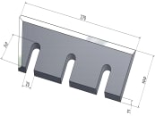 MWS Häckslermesser 270 x 100 x 11 mm glatt, für Schliesing Holzhäcksler 300, 400, 20-0270-21-01-0 