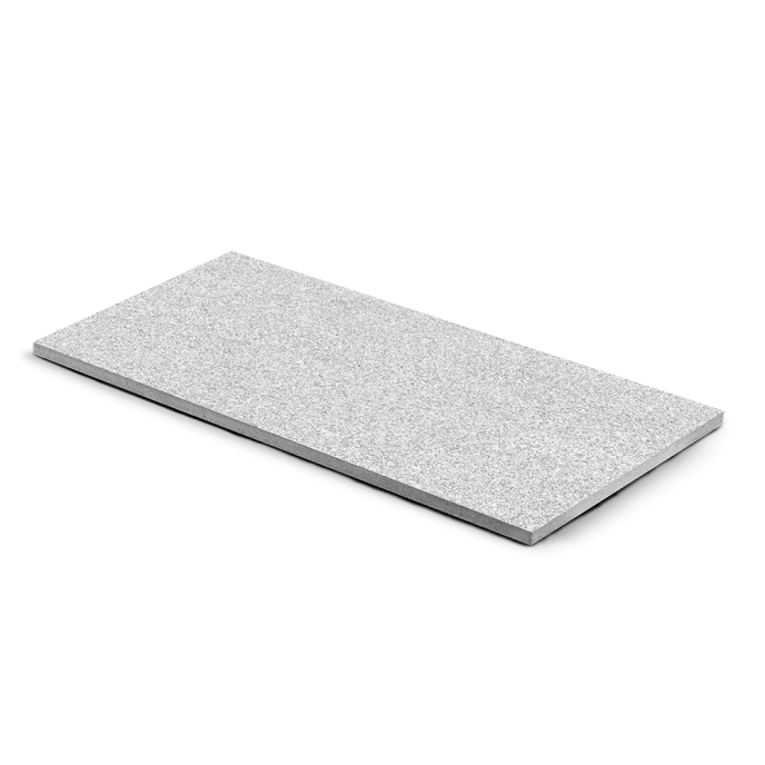 Keramische Terrassenplatte Steinoptik Granit Hellgrau 80 x 40 x 3 cm