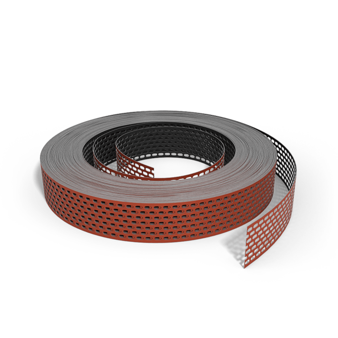 Lüftungsband Alu, Rot/Schwarz, 50 mm x 60 m