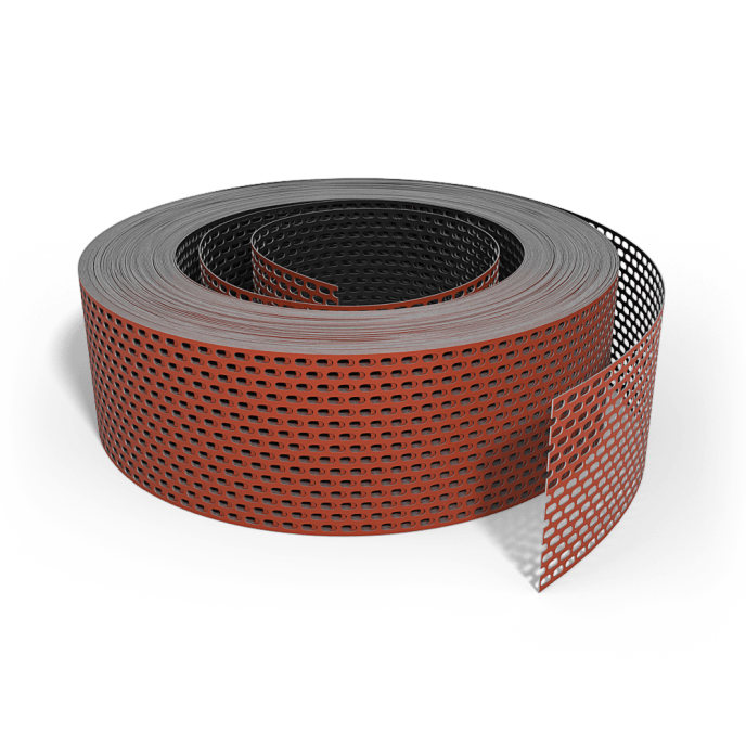 Lüftungsband Alu, Rot/Schwarz, 100 mm x 60 m