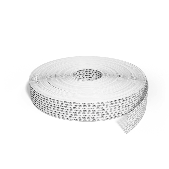 Lüftungsband PVC, Weiß, 50 mm x 60 m