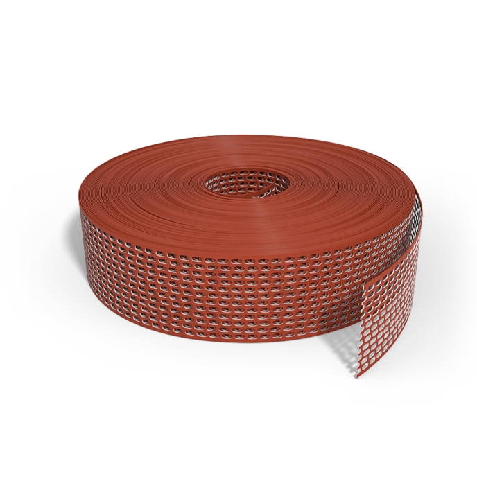 Lüftungsband PVC, Rot, 80 mm x 60 m