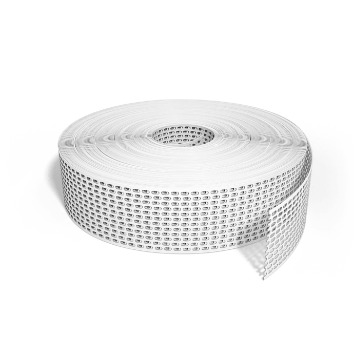 Lüftungsband PVC, Weiß, 80 mm x 60 m