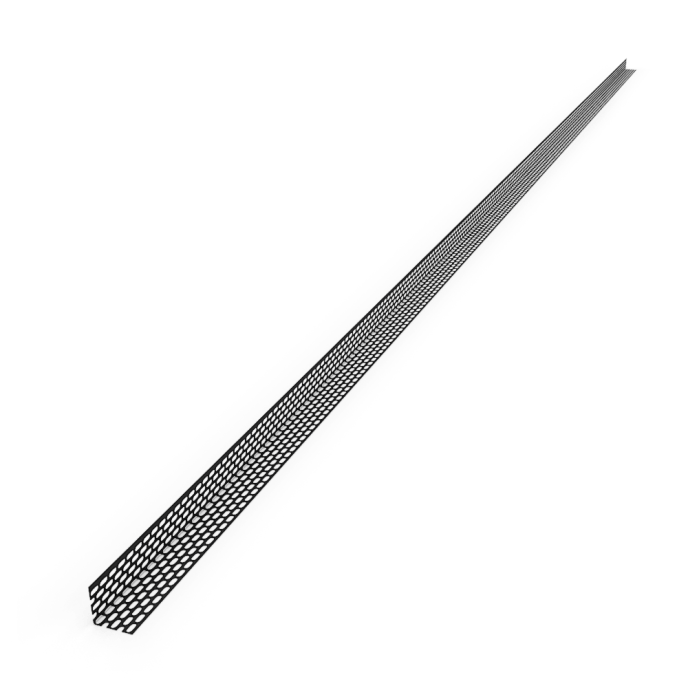 Lüftungsprofil PVC, Schwarz, 30 x 30 mm x 2,5 m