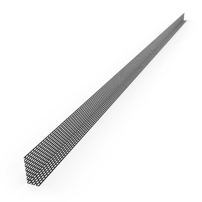 Lüftungsprofil PVC, Schwarz, 30 x 70 mm x 2,5 m