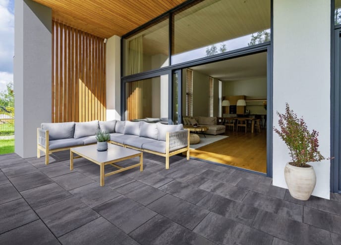 Gutsplatte Basalt-nuanciert, 60x40x5 cm