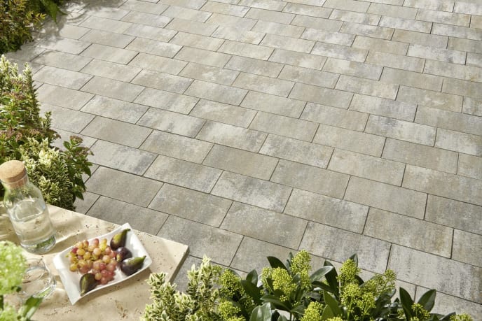 Pflasterstein Linear Muschelkalknuanciert, 32x16x6 cm