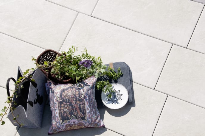 Terrassenplatte Print Andesia Beige