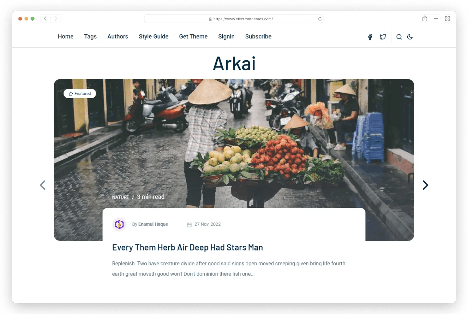 Arkai -Multipurpose, modern ghost blogging theme