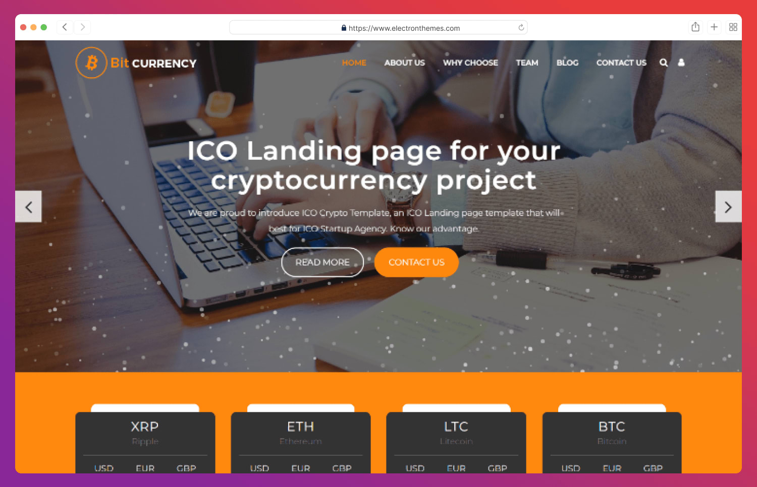 Bitcurrency html template