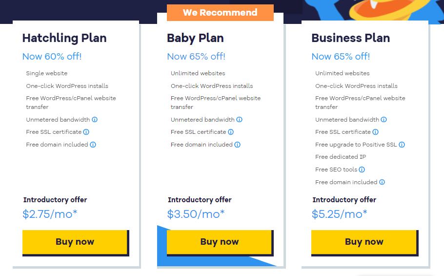 Hostgator Pricing