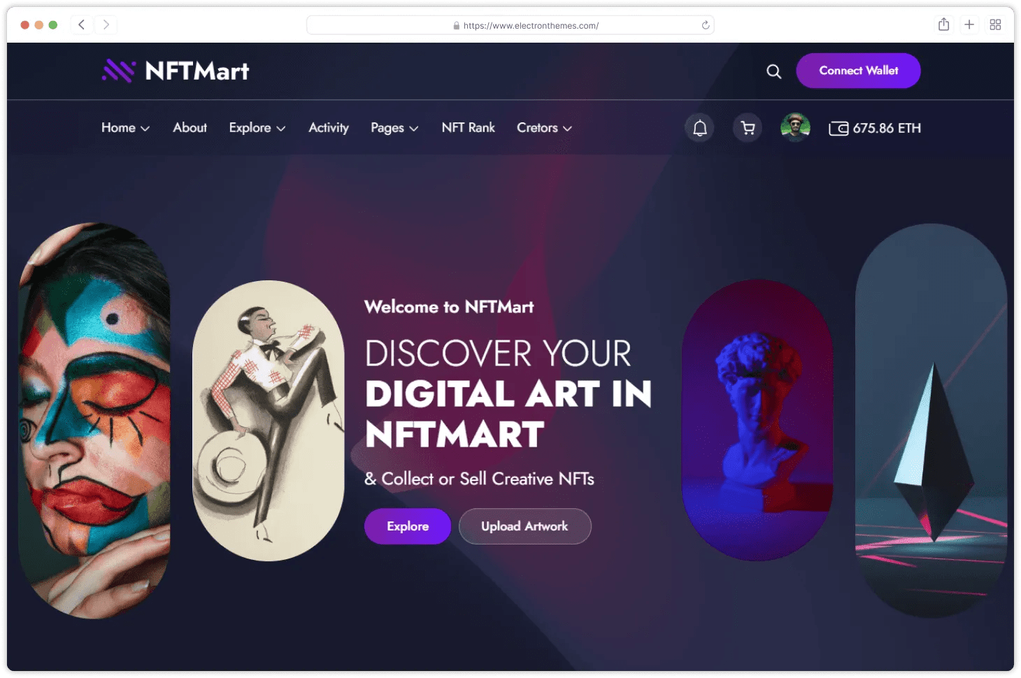 NFTamrt- mobile-friendly HTML template
