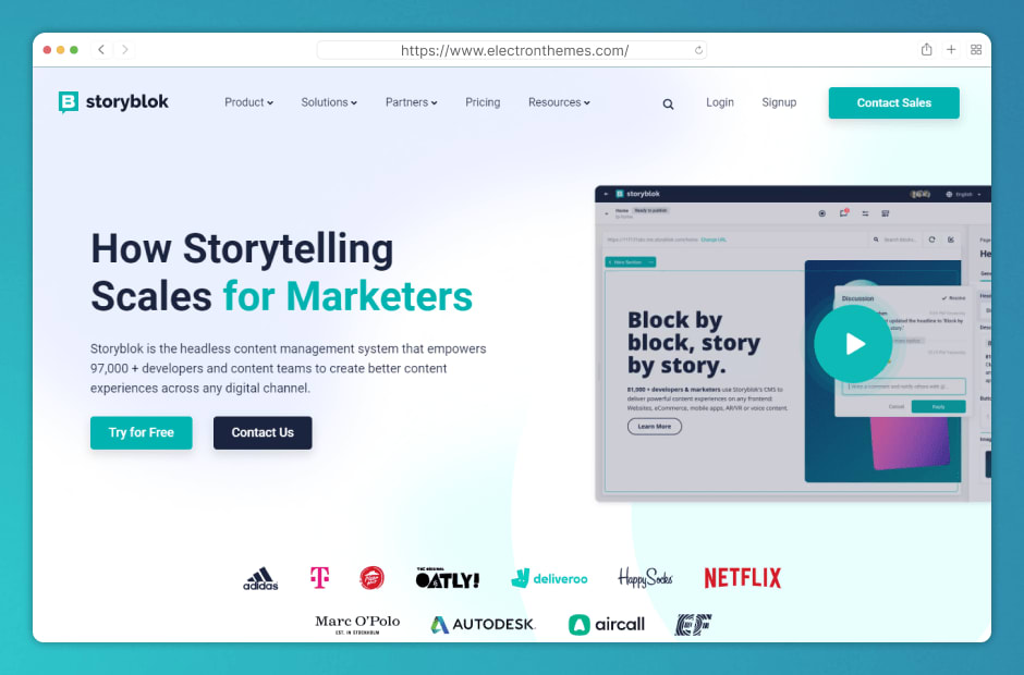 Storyblog cms