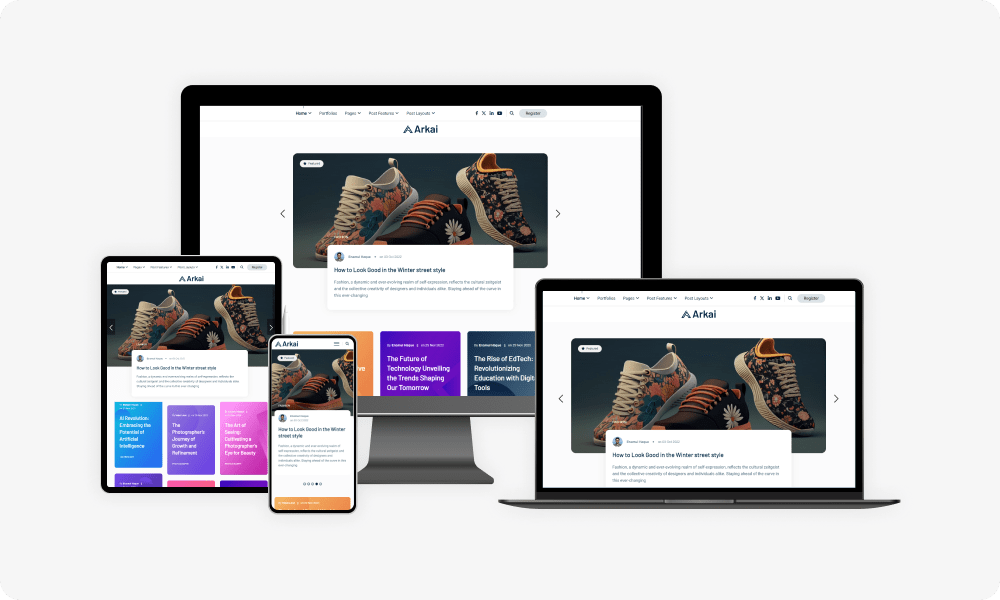 Arkai is a fully responsive blog theme