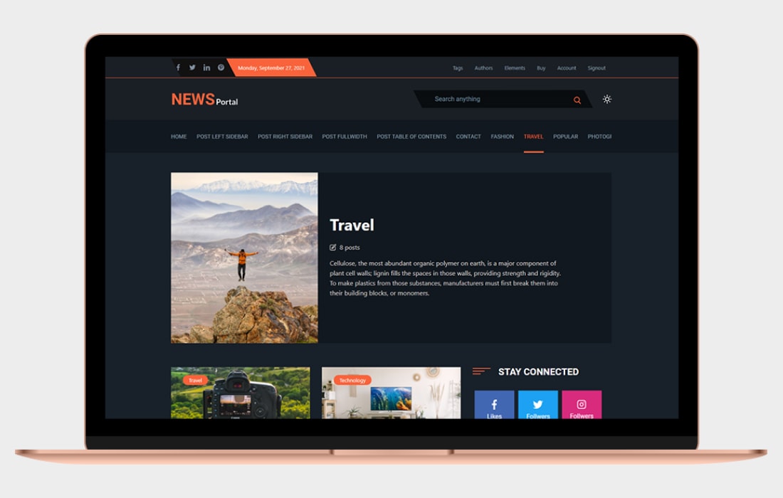 Newsportal - tag page