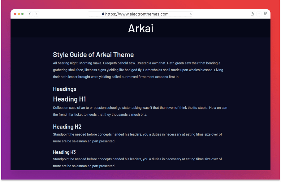 Arkai elements