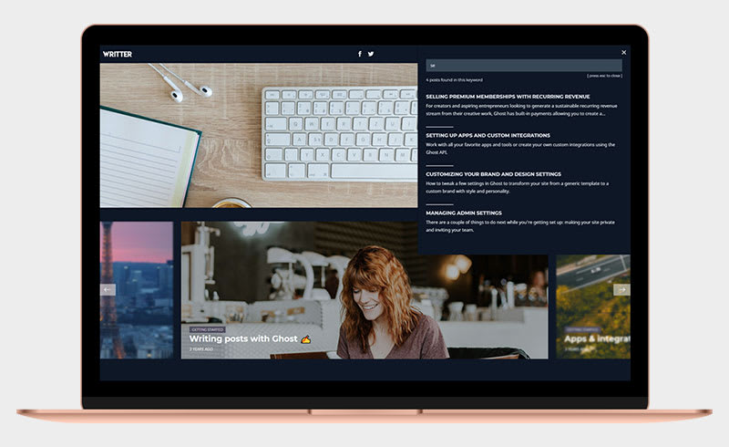 Writter search function