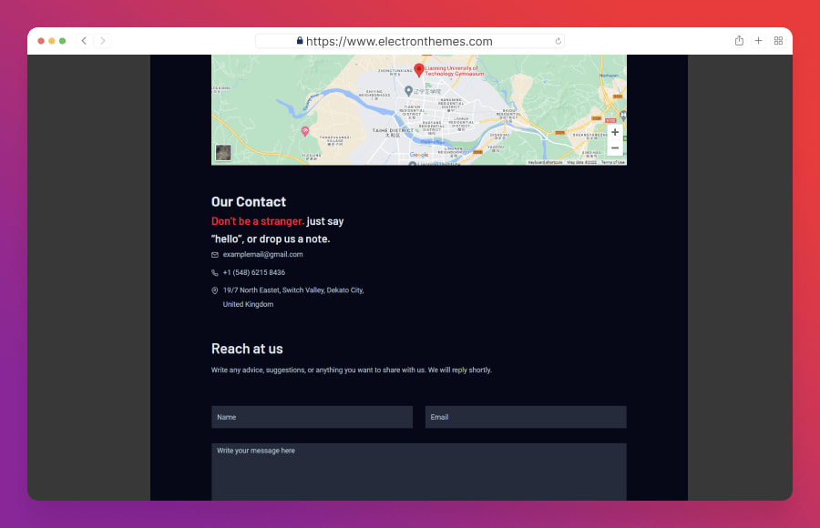 Arkai contact page