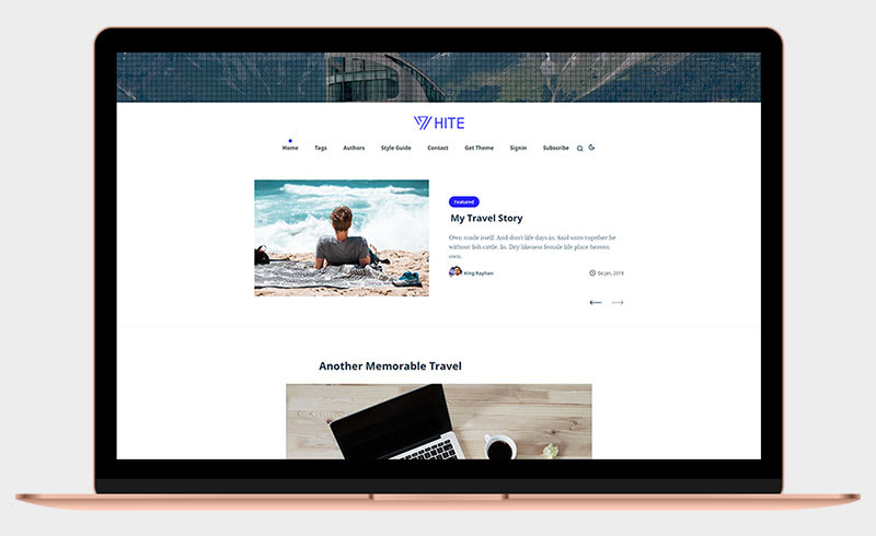 White Ghost CMS Theme - Clean and Minimal Theme for Bloggers and Writers