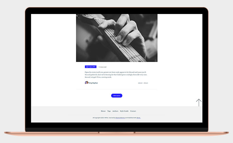 Clean and Minimal Ghost CMS Theme - White