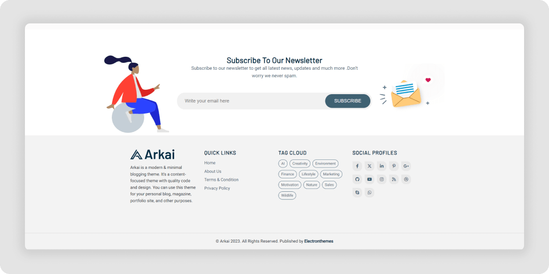 Arkai Footer