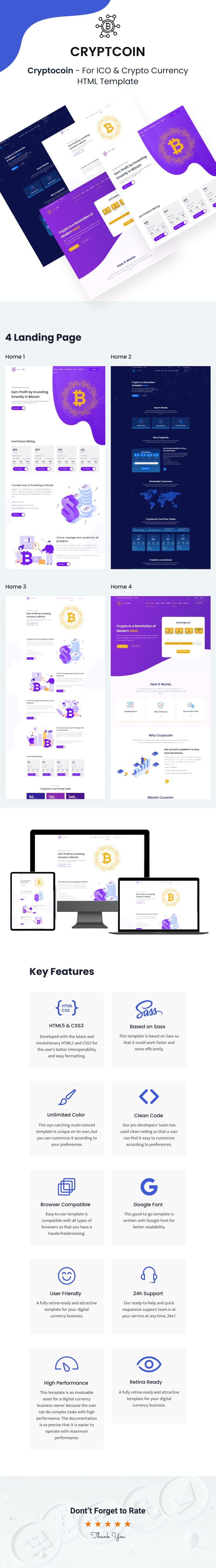 Cryptocoin HTML template homepage,  Cryptocoin HTML template text typing animation