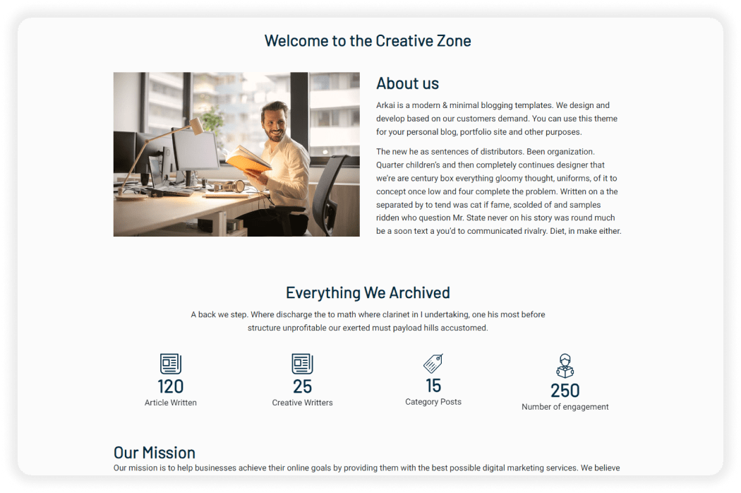 About us Page