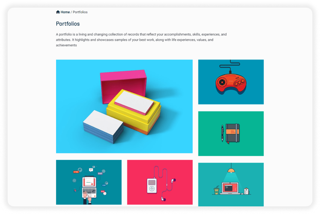 Portfolio pages on Arkai SEO-optimized theme