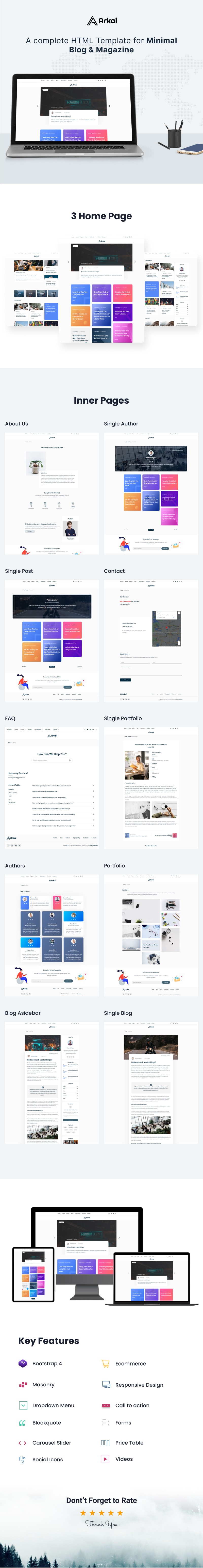 Customizable portfolio page template