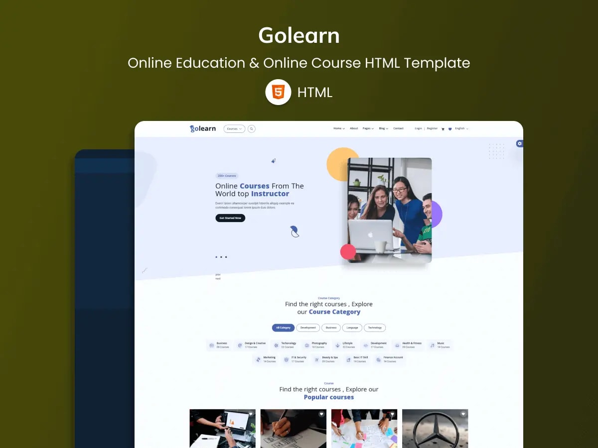 Golearn - Online Education & Online Course HTML Template