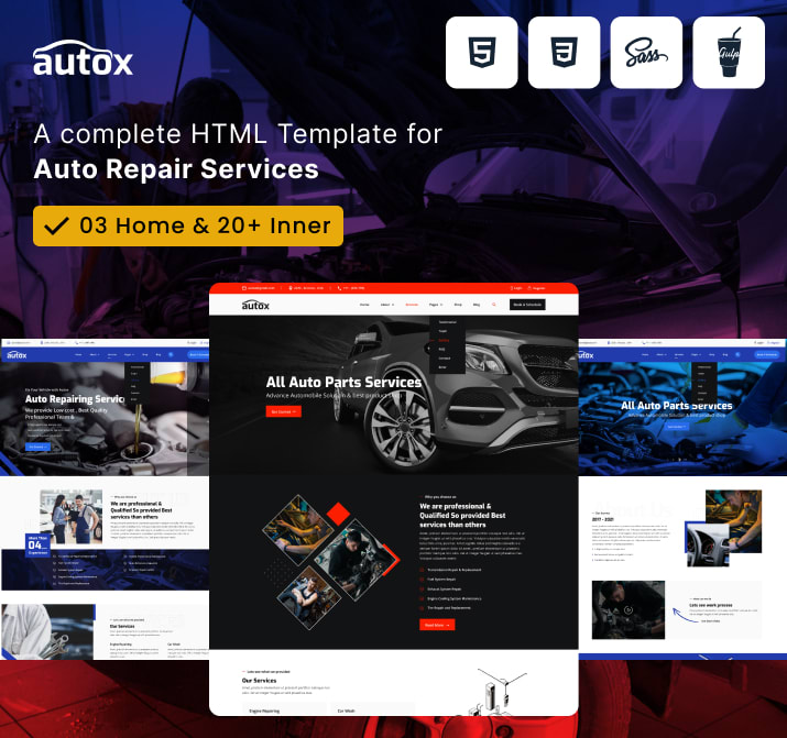 Autox - Auto Repair Services Professional HTML Template