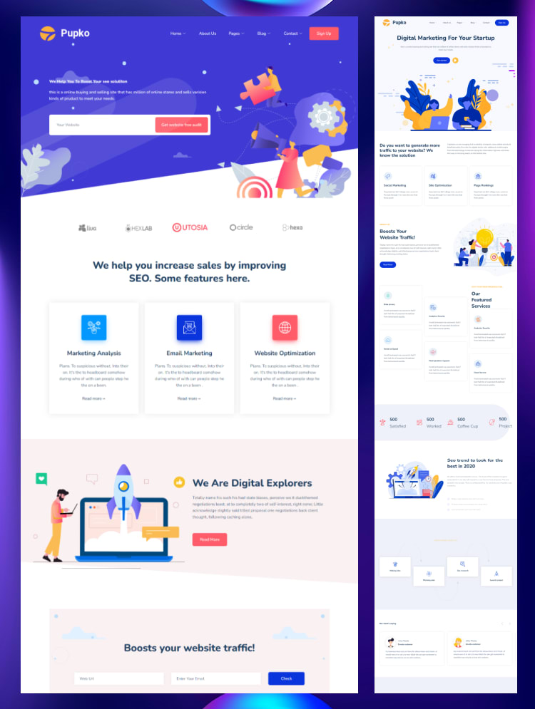 Pupko - Digital Marketing Agency HTML Template