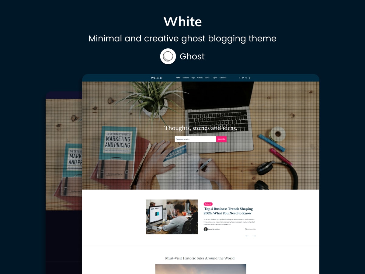 White - Simple, Minimal, and Lightweight Ghost Theme