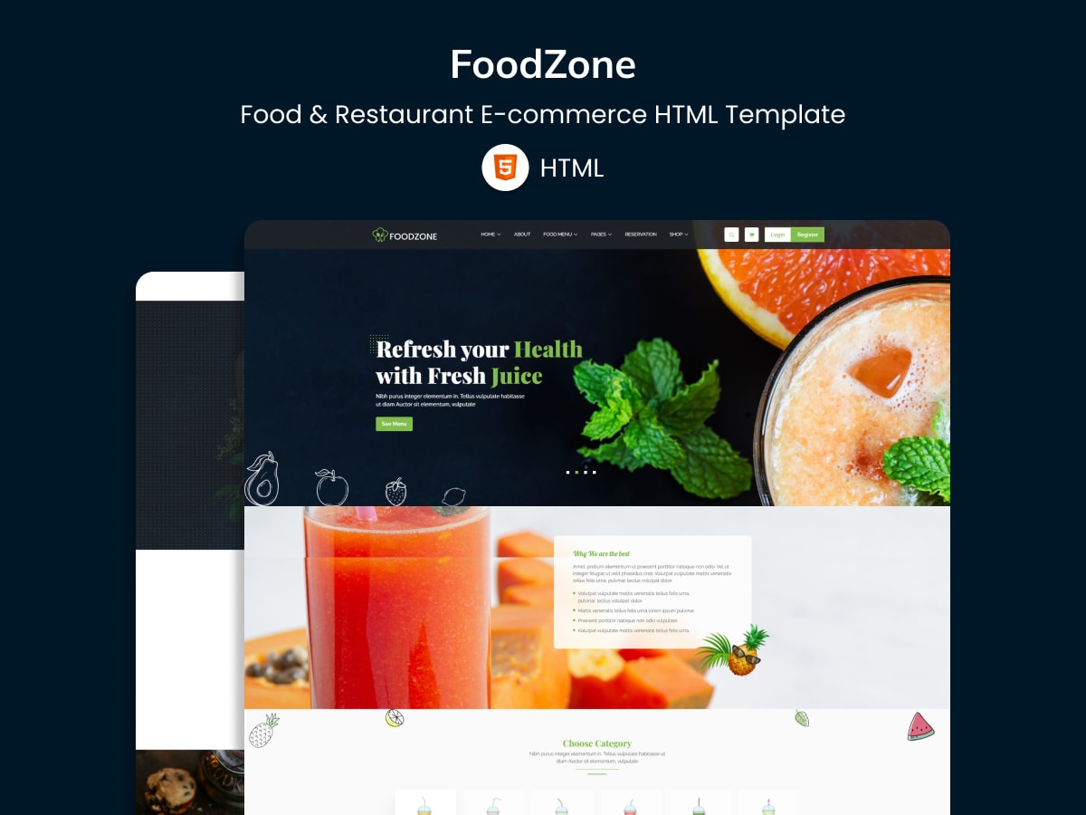 Foodzone - Food And Restaurant E-commerce HTML Template
