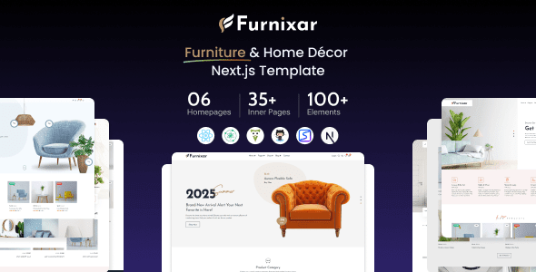 Furnixar - Furniture Next.js Template, Responsive & eCommerce Ready