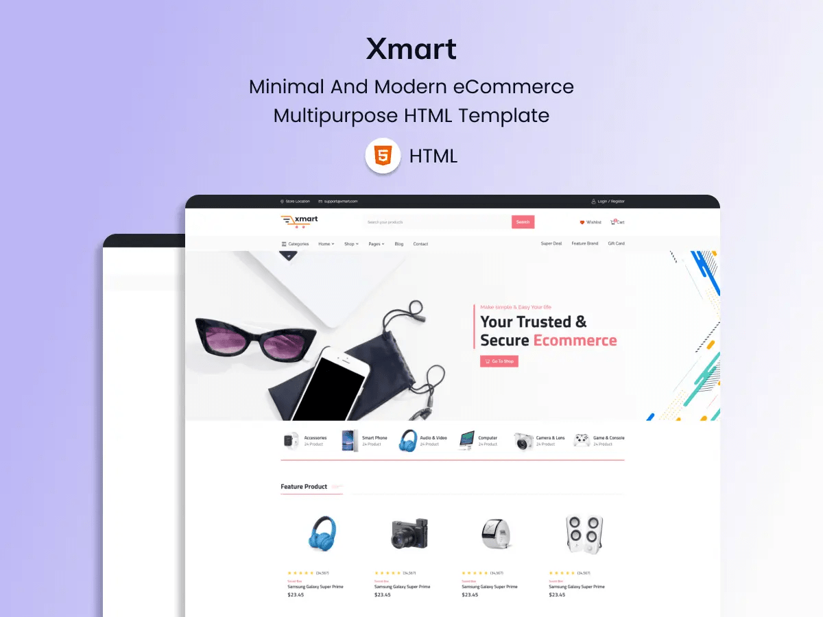 Xmart - Minimal And Modern eCommerce Multipurpose HTML Template