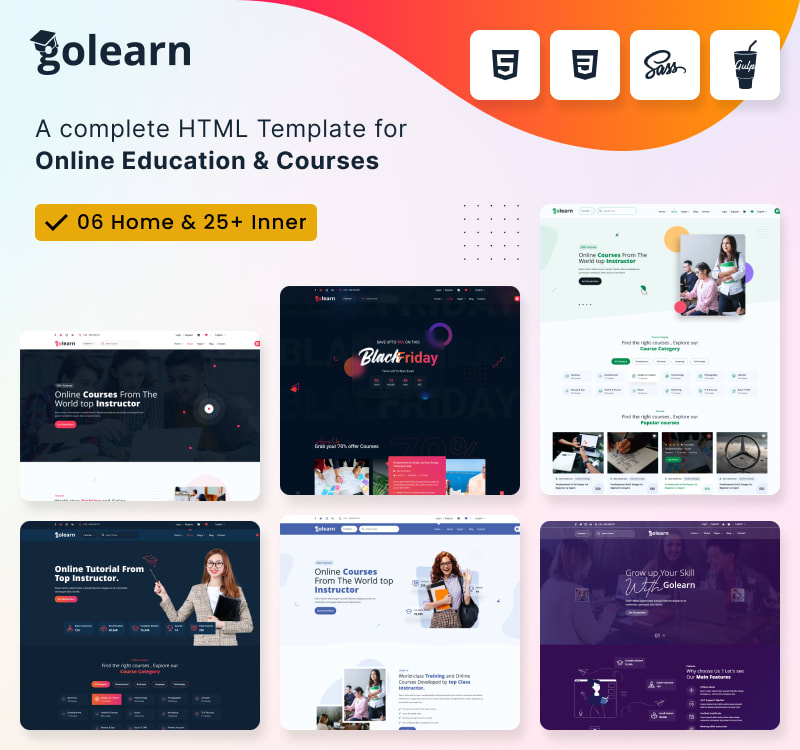 Golearn - Online Education & Online Course HTML Template