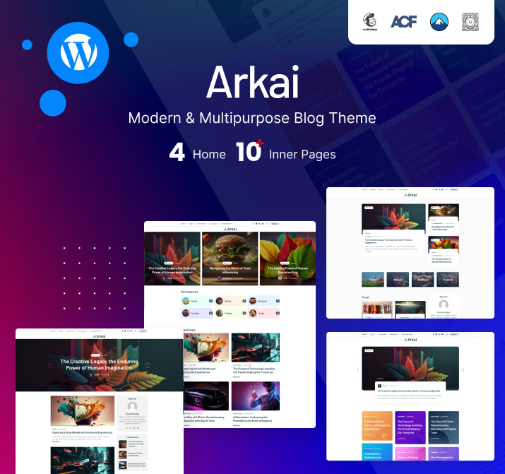 Arkai - Modern & Minimal Lightweight Multipurpose Blog Theme for WordPress