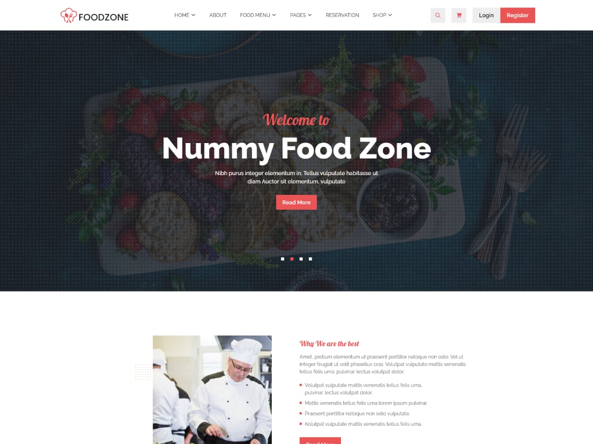 Foodzone - Food And Restaurant E-commerce HTML Template