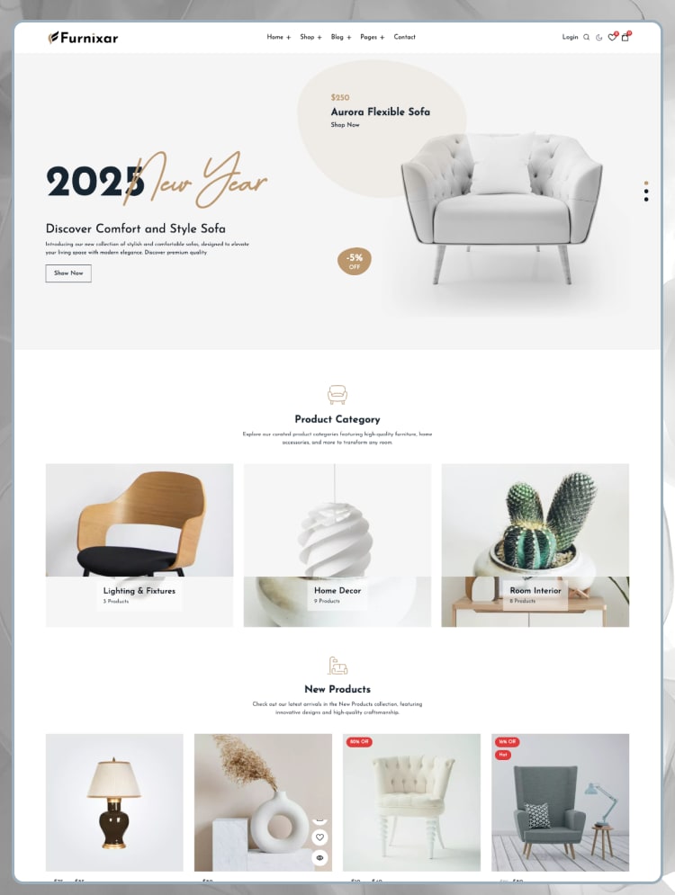 Furnixar - Furniture WordPress Theme, Responsive & WooCommerce Ready